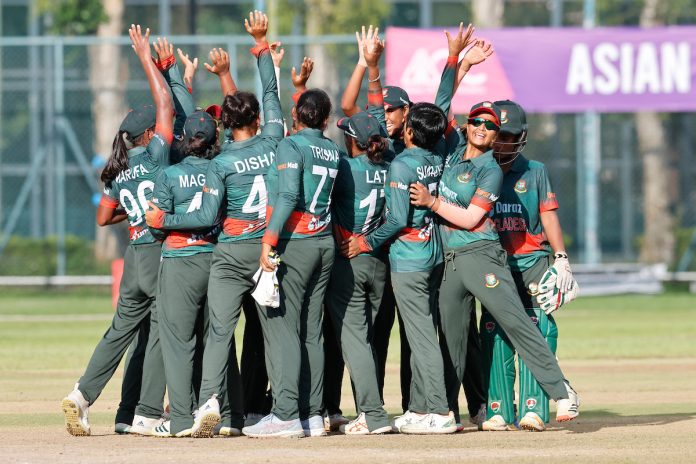 Bangladesh A win in the ACC Women's Emerging Teams Asia Cup 2023 2nd Semi-Final against Pakistan A (Image: Asian Cricket Council)