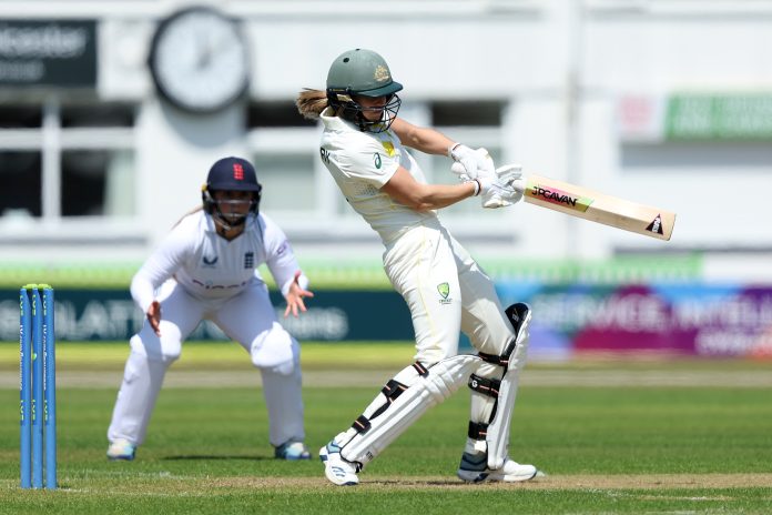 Ellyse Perry in action in Women's Ashes 2023 (Image: Twitter)