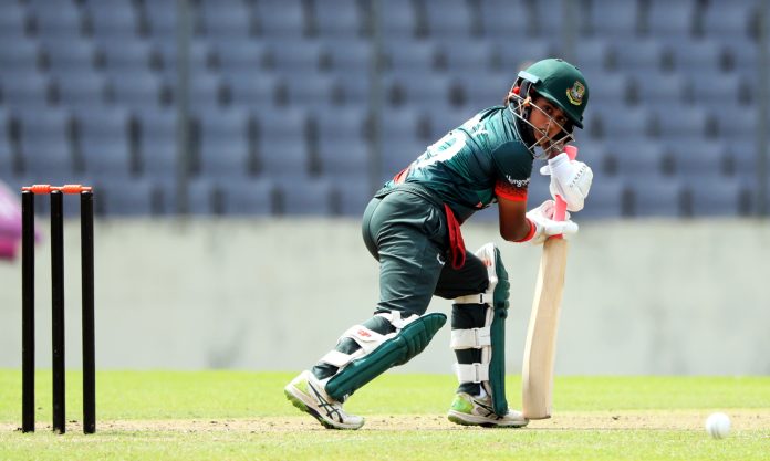 BAN vs IND 3rd ODI: Fargana Hoque scores a ton. (Image: Twitter/BCBTigers)